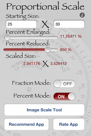 Proportional Scale App Screenshot